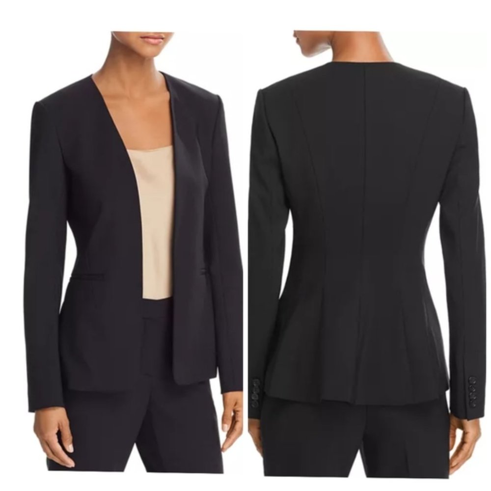Theory Isita Classic Suit Wool Blazer in Black